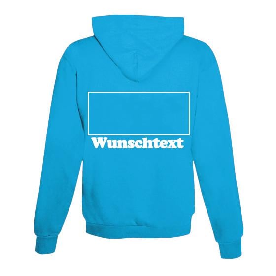 JoyLine Hoodie mit Zipper für Dich Unisex Grösse: M, Farbe: Hellblau/Türkis von JoyLine