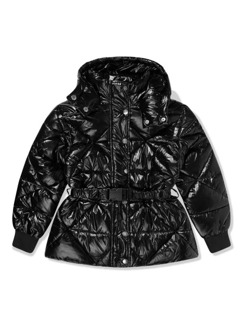 Juicy Couture Kids belted quilted puffer jacket - Black von Juicy Couture Kids