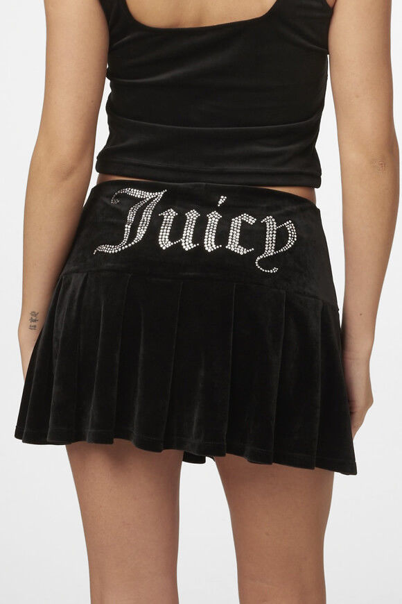 Juicy Couture Aluna Samt Minirock | Black | Damen  | S von Juicy Couture