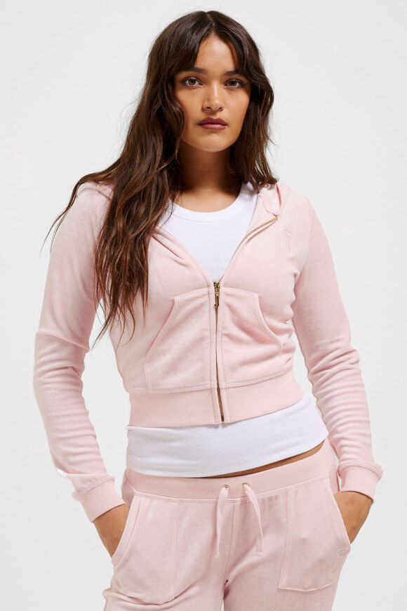 Juicy Couture Robyn Crop Samt Jacke | Candy Pink | Damen  | S von Juicy Couture