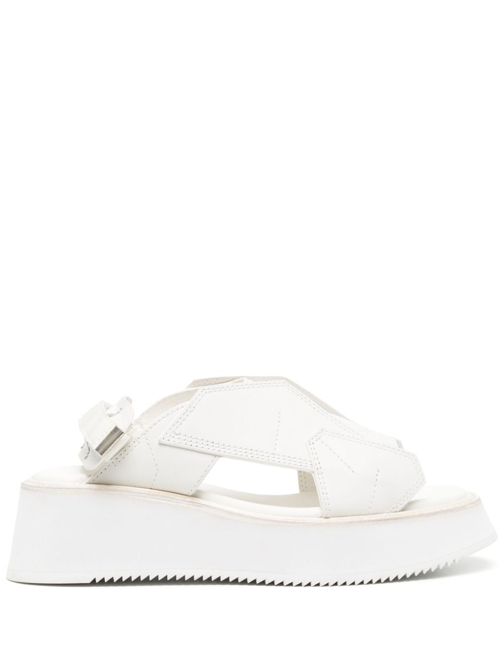 Julius Edge cut-out leather sandals - White von Julius