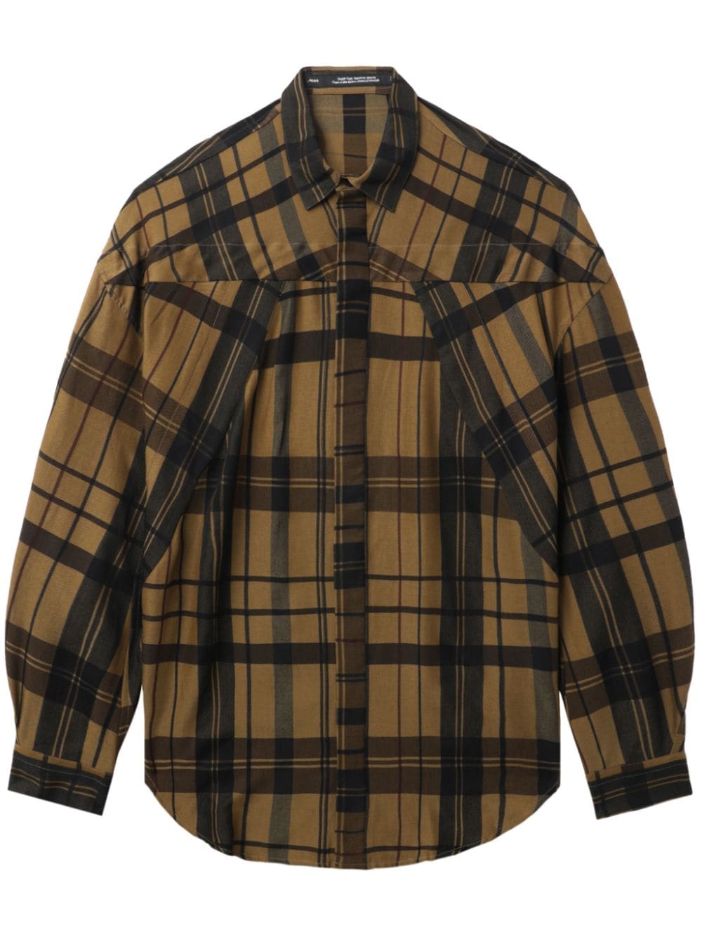 Julius checked long-sleeve shirt - Brown von Julius