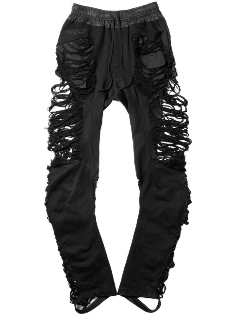 Julius distressed track pants - Black von Julius