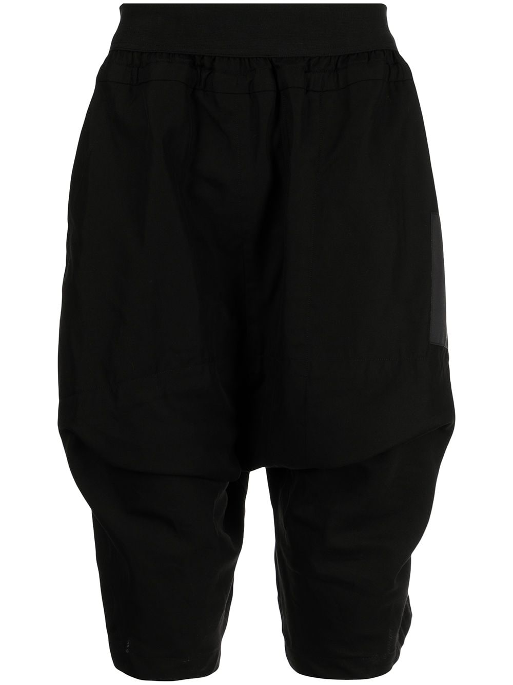 Julius flap-pocket drop-crotch shorts - Black von Julius
