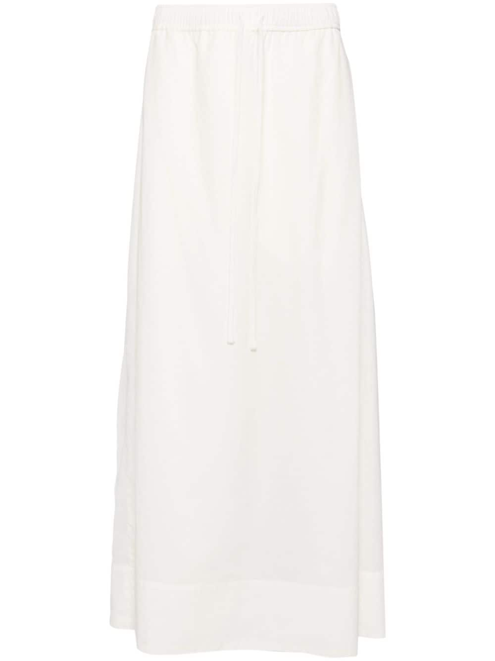 Julius layered drawstring-waist skirt - White von Julius