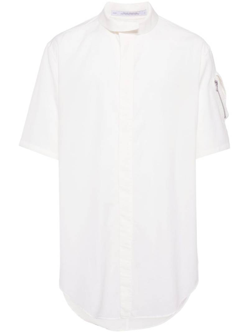 Julius short-sleeve poplin shirt - Neutrals von Julius