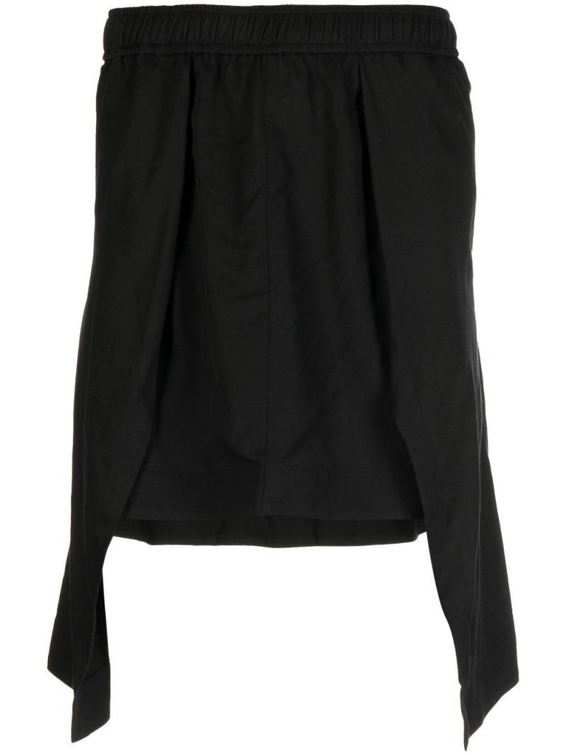 Julius skirt-layered trousers - Black von Julius