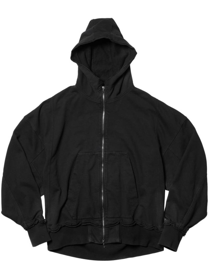 Julius zip-up cotton hoodie - Black von Julius