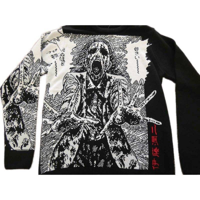 Sweatshirt Damen Schwarz XXL von Junji-Ito