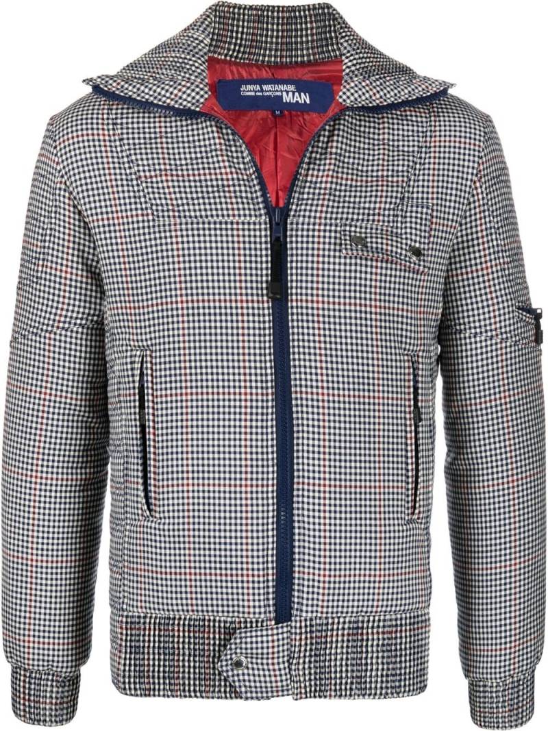 Junya Watanabe Comme des Garçons Pre-Owned 2005 gingham-check padded jacket - Blue von Junya Watanabe Comme des Garçons Pre-Owned