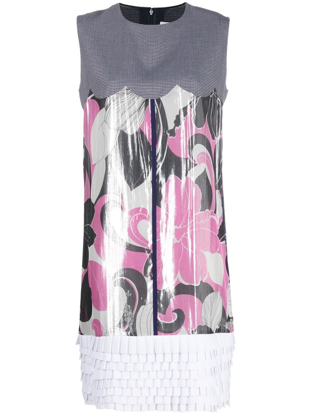 Junya Watanabe Comme des Garçons Pre-Owned 2010s floral patchwork sleeveless dress - Silver von Junya Watanabe Comme des Garçons Pre-Owned