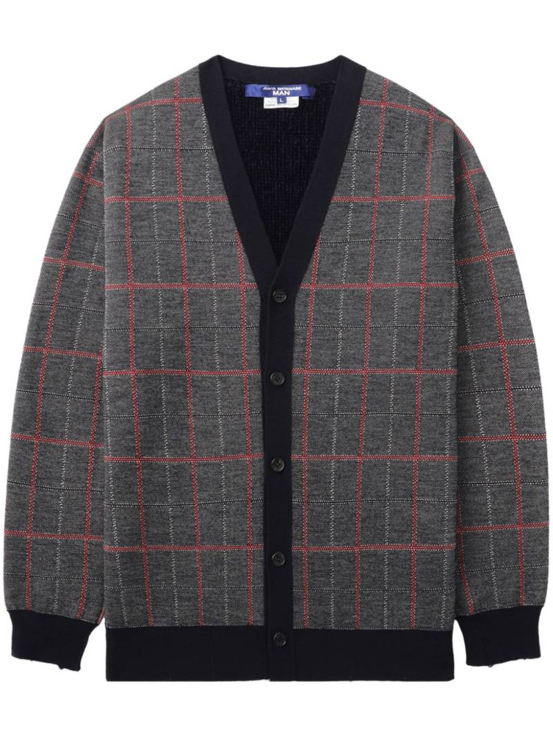 Junya Watanabe MAN check pattern v-neck cardigan - Blue von Junya Watanabe MAN