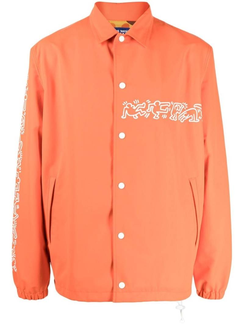 Junya Watanabe MAN graphic-print shirt jacket - Orange von Junya Watanabe MAN