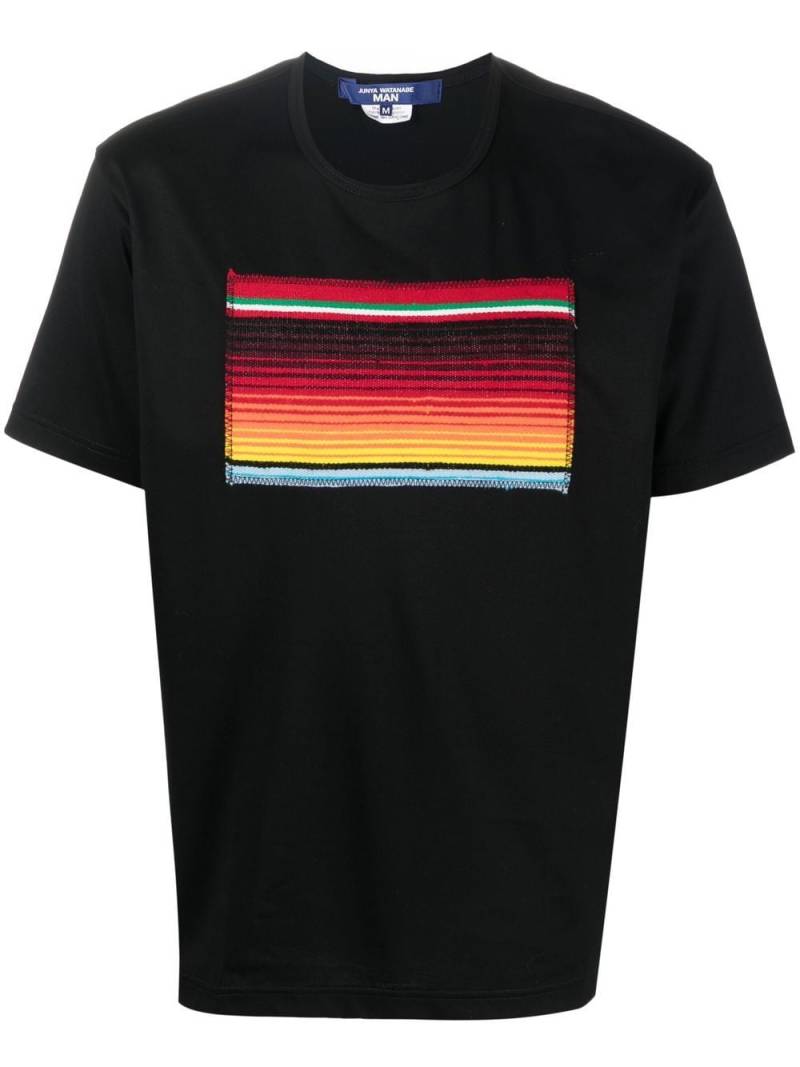 Junya Watanabe MAN optical print crew-neck T-shirt - Black von Junya Watanabe MAN