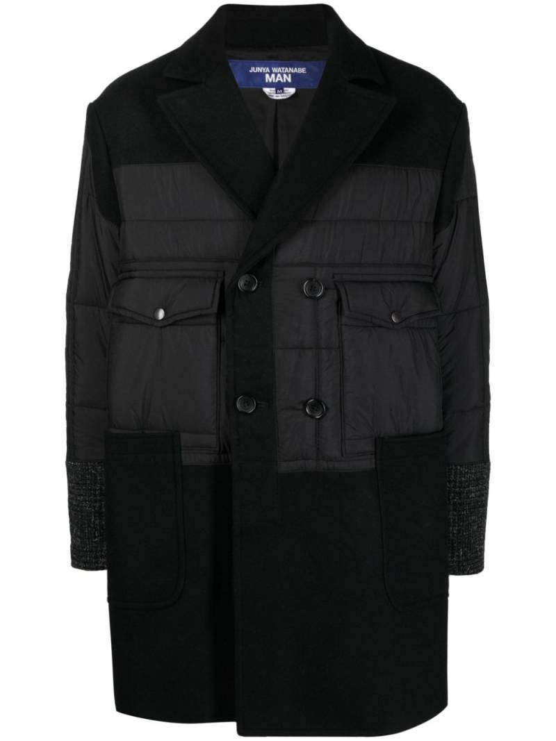 Junya Watanabe MAN panelled padded coat - Black von Junya Watanabe MAN