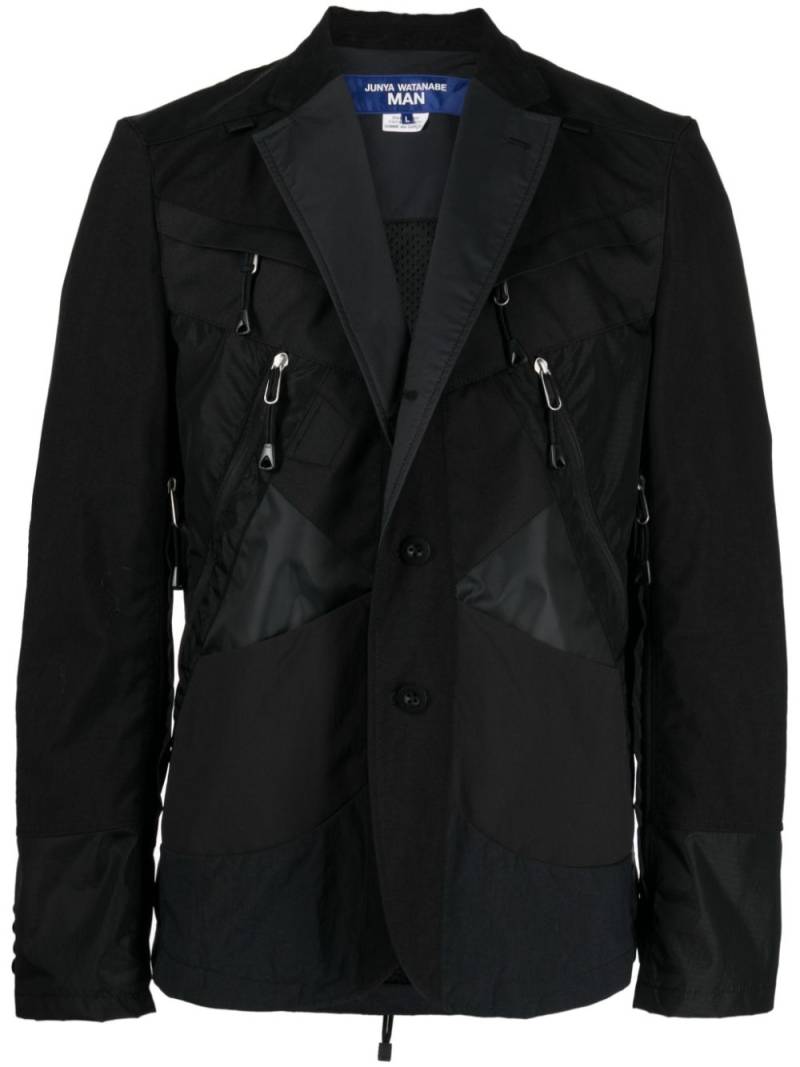 Junya Watanabe MAN single-breasted panelled blazer - Black von Junya Watanabe MAN