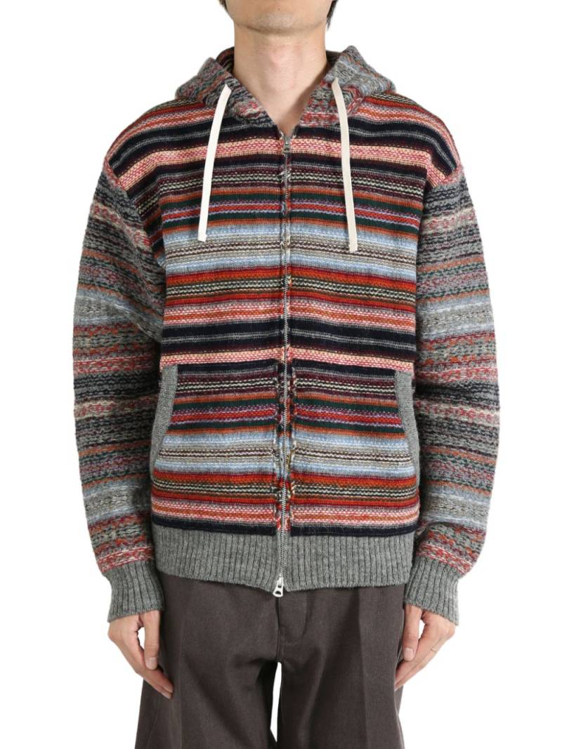 Junya Watanabe MAN striped cardigan - Grey von Junya Watanabe MAN