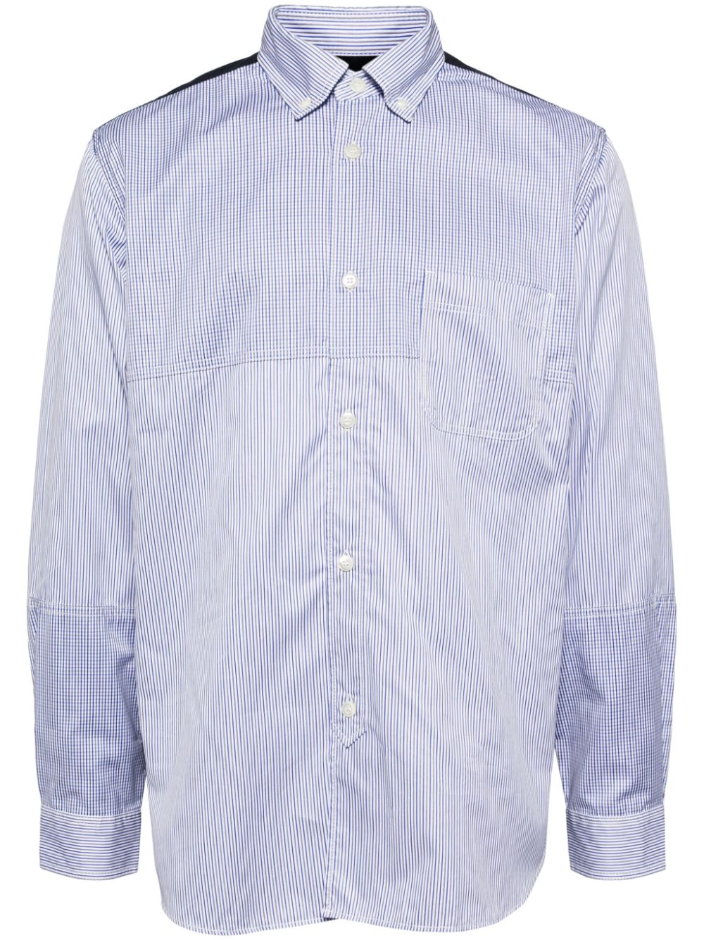 Junya Watanabe MAN striped long sleeves shirt - Blue von Junya Watanabe MAN