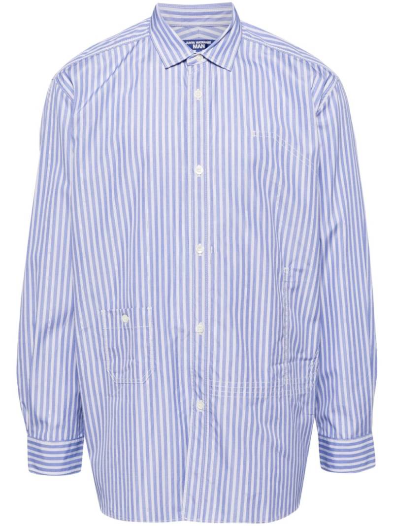 Junya Watanabe MAN striped shirt - Blue von Junya Watanabe MAN