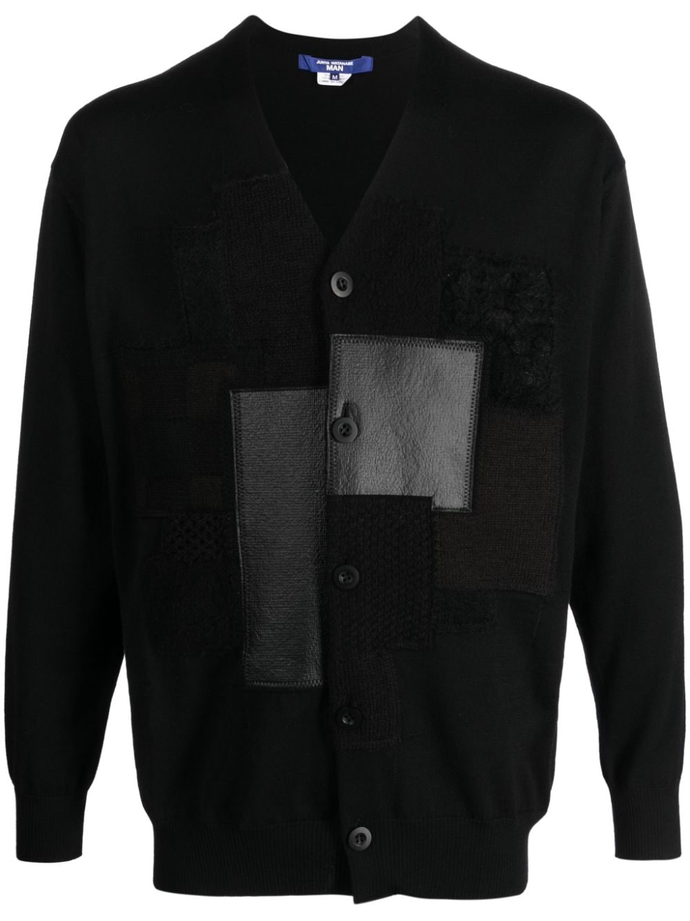 Junya Watanabe MAN tonal-design V-neck cardigan - Black von Junya Watanabe MAN