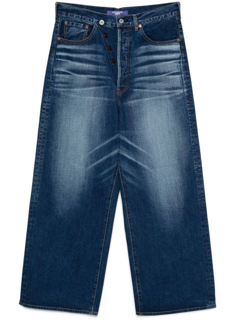 Junya Watanabe MAN whiskering-effect jeans - Blue von Junya Watanabe MAN