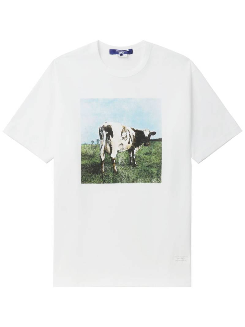 Junya Watanabe MAN white print cotton t-shirt von Junya Watanabe MAN