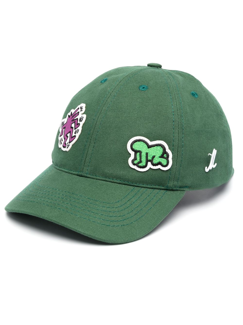 Junya Watanabe MAN x Keith Haring patch cotton cap - Green von Junya Watanabe MAN