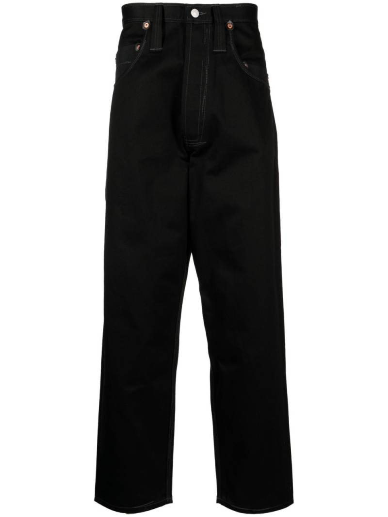 Junya Watanabe MAN x Levi's decorative-stitching mid-rise drop-crotch jeans - Black von Junya Watanabe MAN