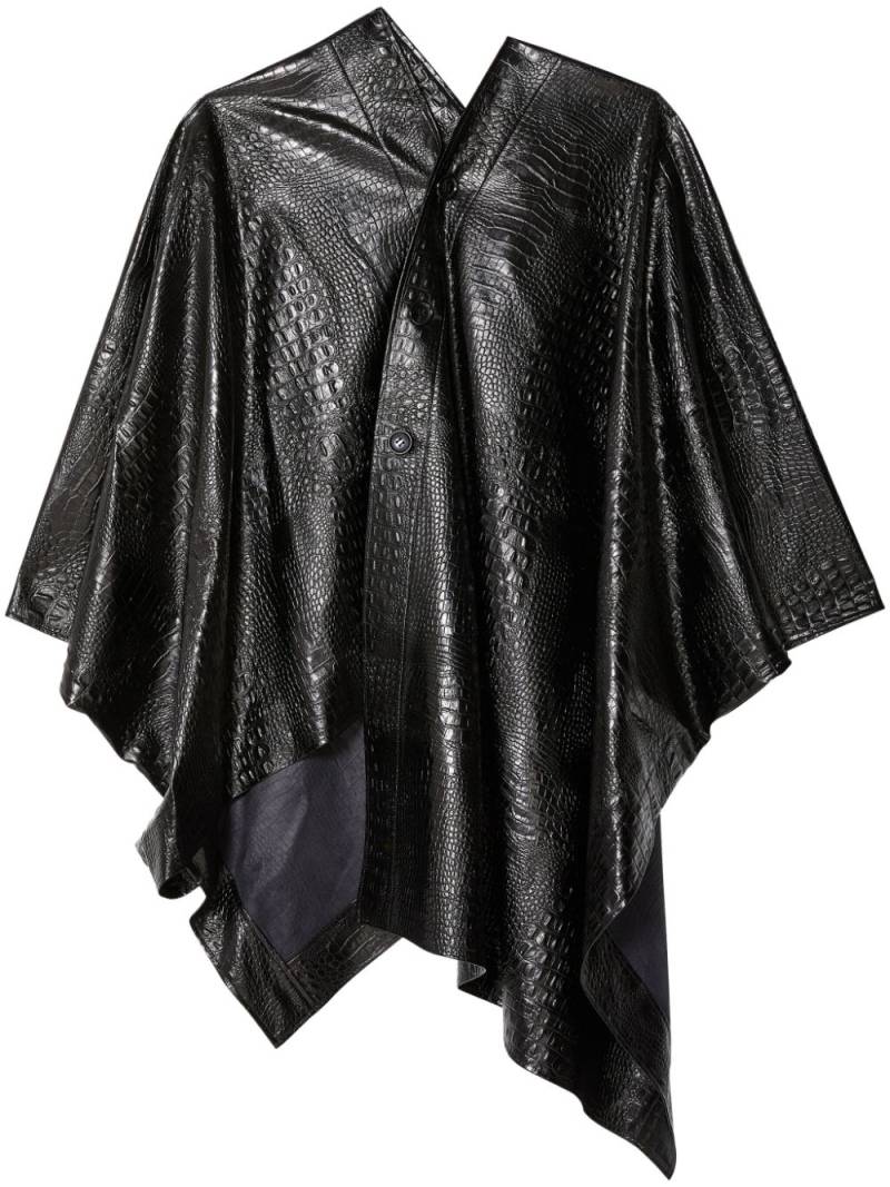 Junya Watanabe asymmetric cape - Black von Junya Watanabe