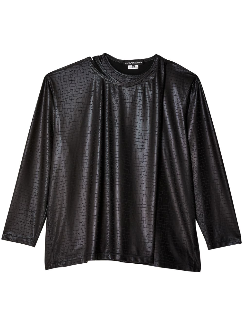 Junya Watanabe asymmetric neck blouse - Black von Junya Watanabe