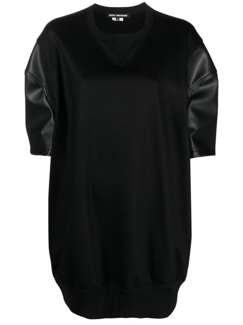 Junya Watanabe crew neck puff-sleeved T-shirt - Black von Junya Watanabe