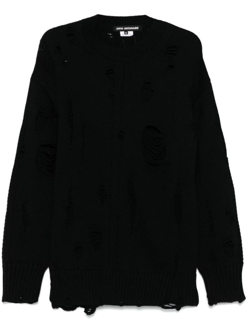 Junya Watanabe distressed jumper - Black von Junya Watanabe