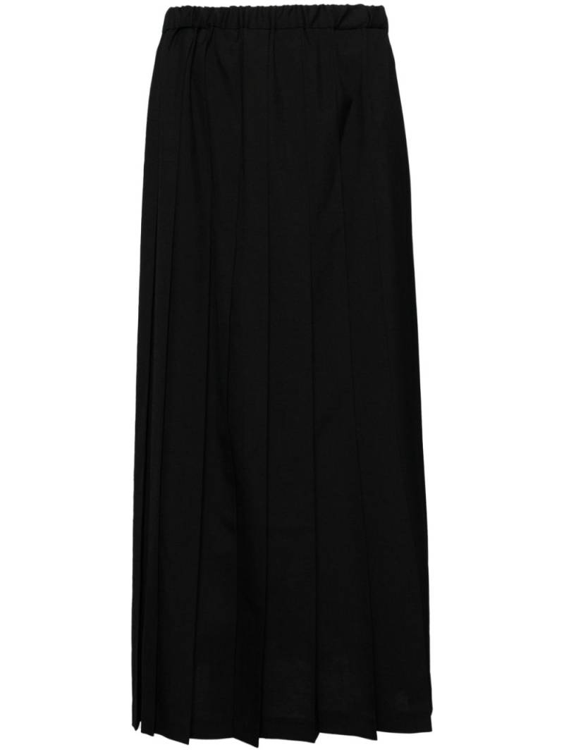 Junya Watanabe elasticated waistband pleated skirt - Black von Junya Watanabe