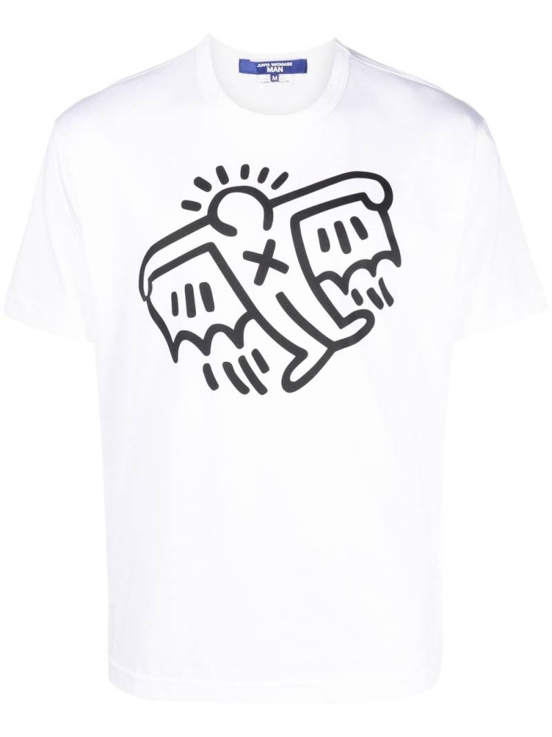 Junya Watanabe MAN graphic-print crew-neck T-shirt - White von Junya Watanabe MAN