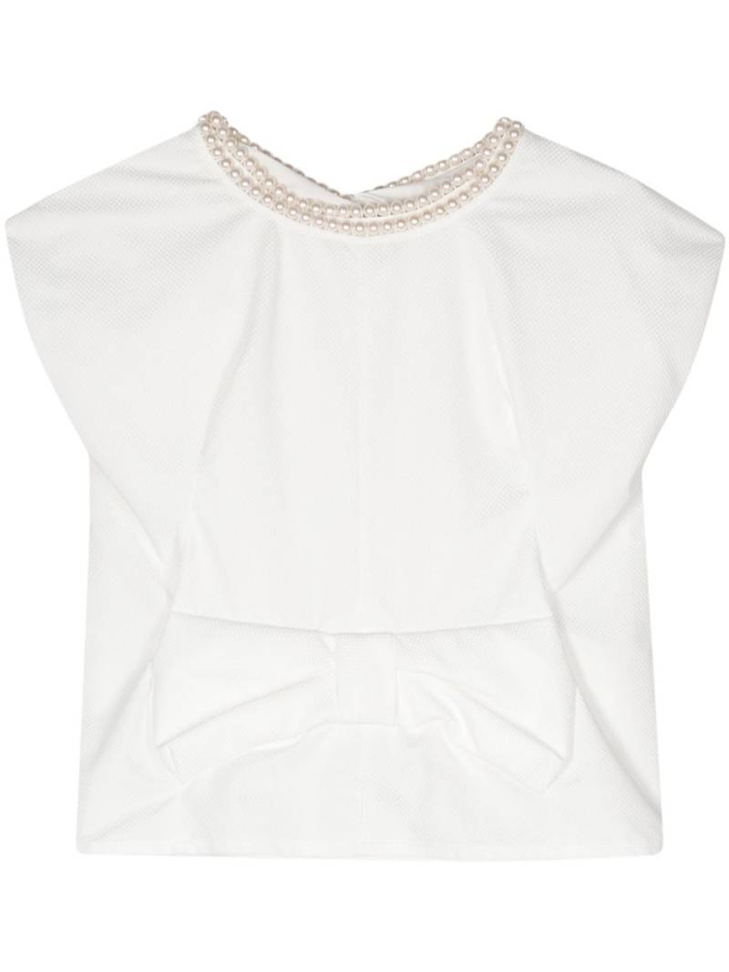 Junya Watanabe honeycomb-pattern blouse - White von Junya Watanabe