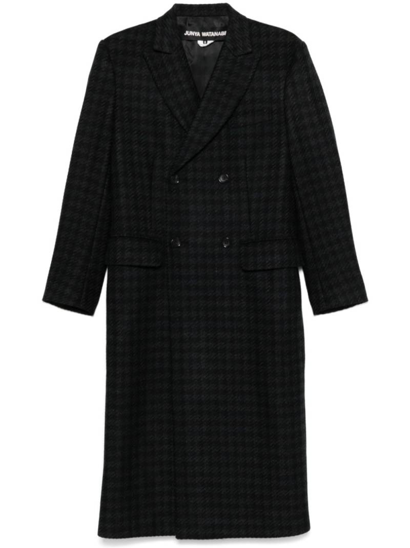 Junya Watanabe houndstooth-pattern coat - Black von Junya Watanabe