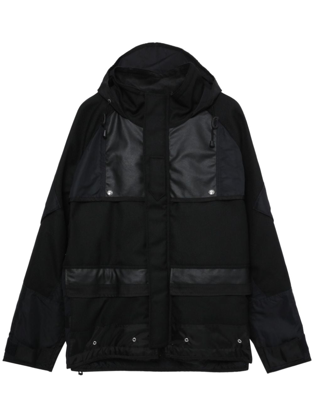 Junya Watanabe MAN logo-print hooded jacket - Black von Junya Watanabe MAN