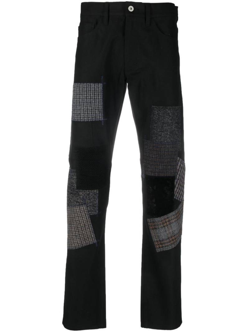 Junya Watanabe MAN patchwork-detail straight-leg jeans - Black von Junya Watanabe MAN