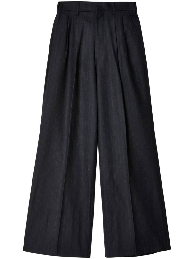 Junya Watanabe pinstriped wool tailored pants - Black von Junya Watanabe