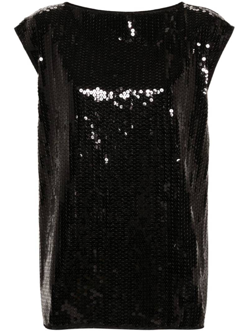 Junya Watanabe sequin-embellished sleeveless top - Black von Junya Watanabe