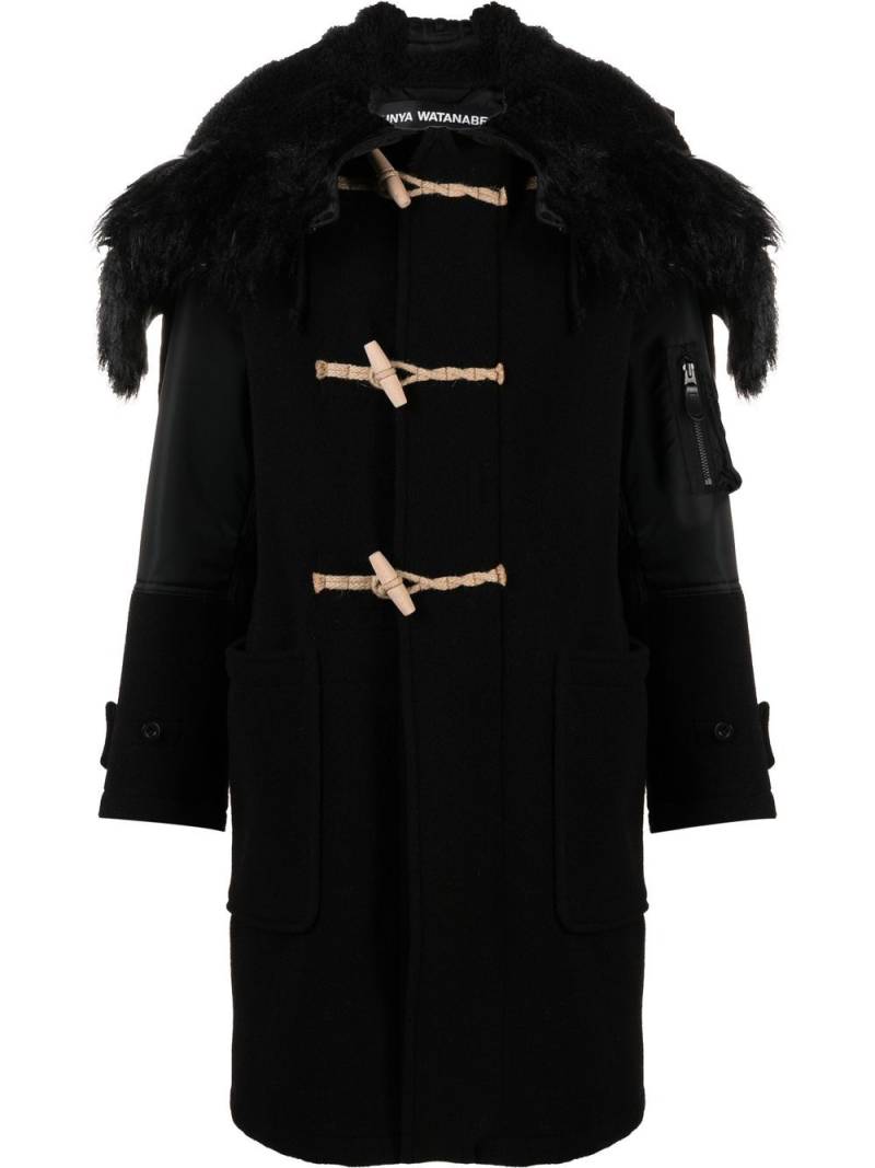 Junya Watanabe single-breasted hooded coat - Black von Junya Watanabe