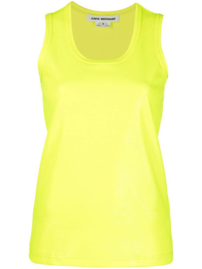 Junya Watanabe sleeveless faux-leather top - Yellow von Junya Watanabe