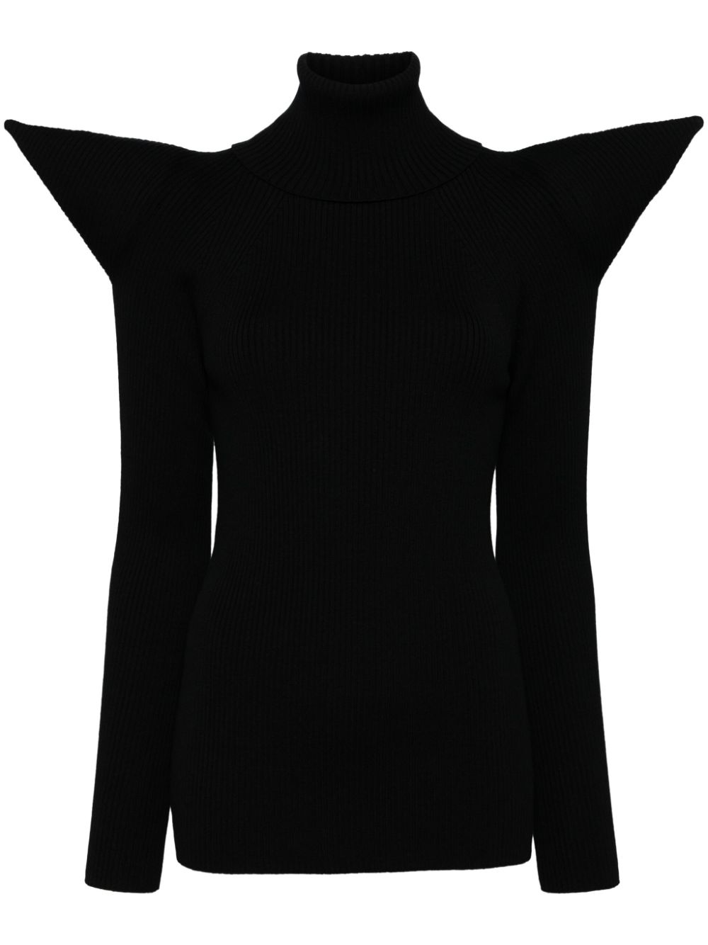 Junya Watanabe spiked ribbed top - Black von Junya Watanabe