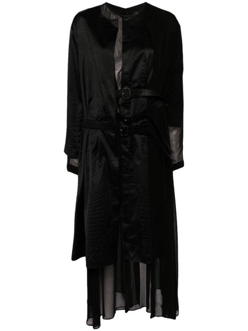 Junya Watanabe wrap around belted dress - Black von Junya Watanabe