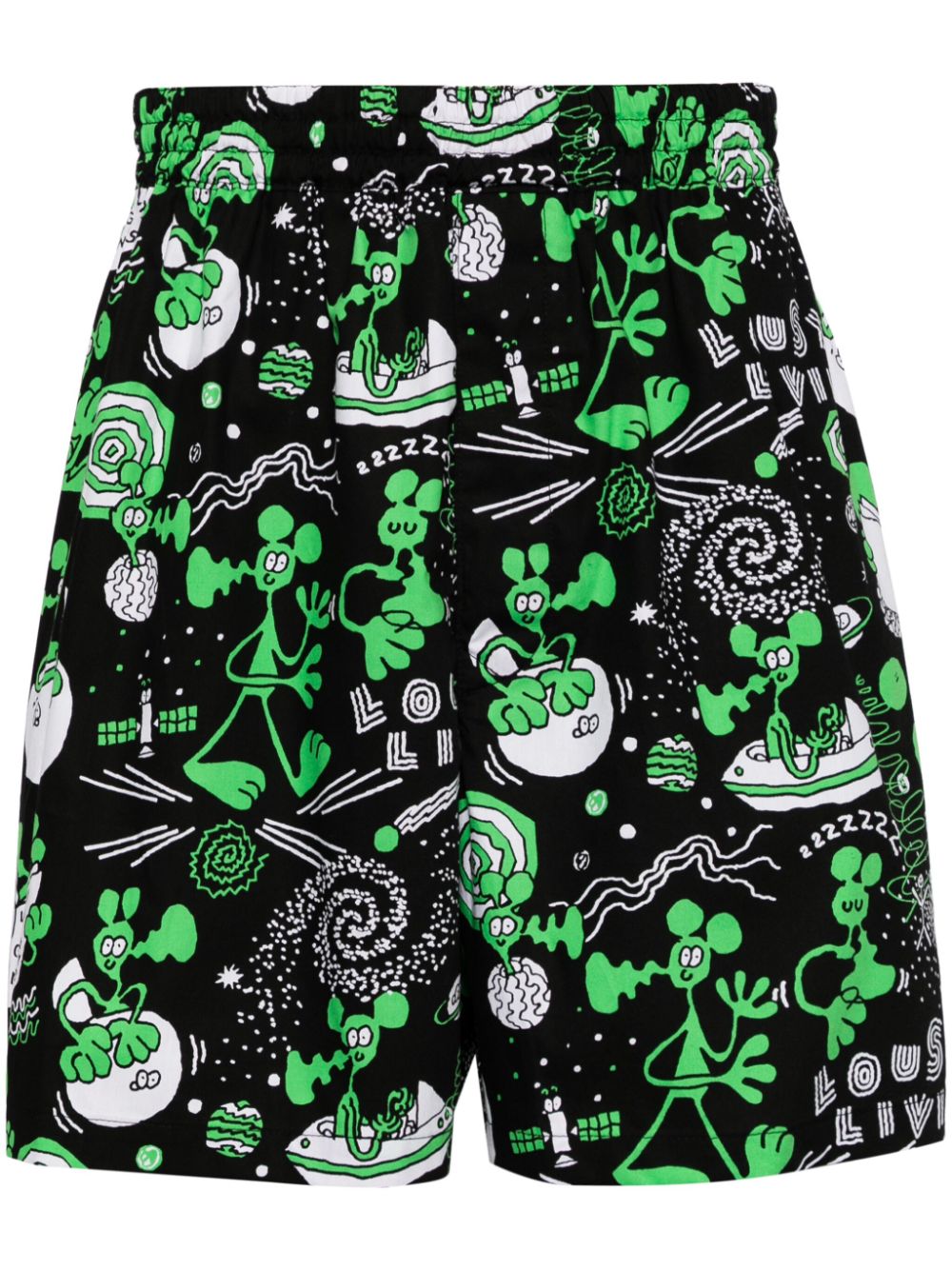 Junya Watanabe MAN x Lousy Livin graphic-print shorts - Black von Junya Watanabe MAN