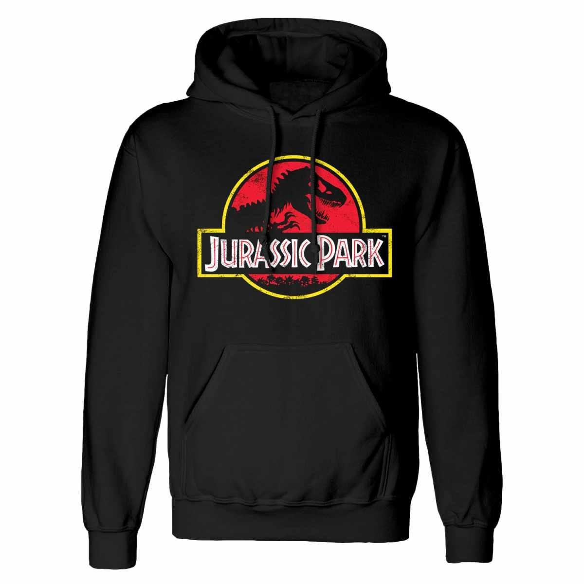 Classic Kapuzenpullover Damen Schwarz L von Jurassic Park