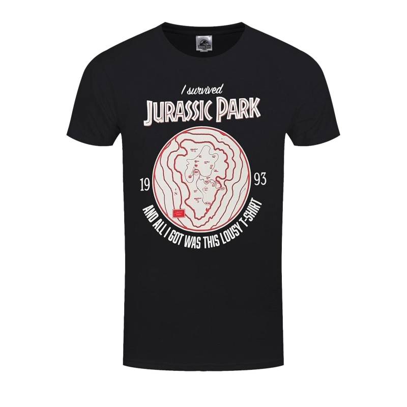 I Survived Tshirt Damen Schwarz L von Jurassic Park