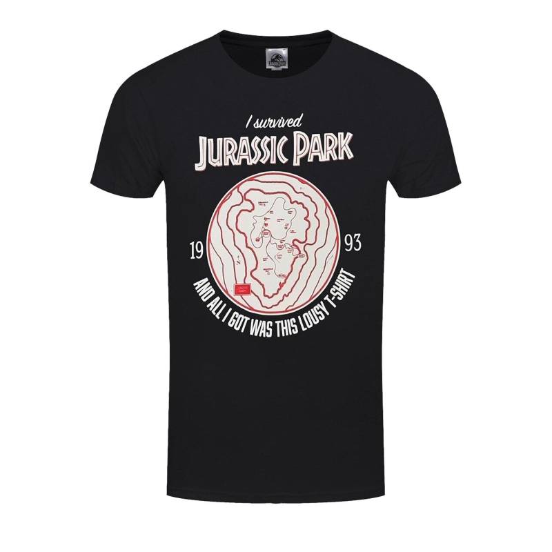 I Survived Tshirt Damen Schwarz XXL von Jurassic Park