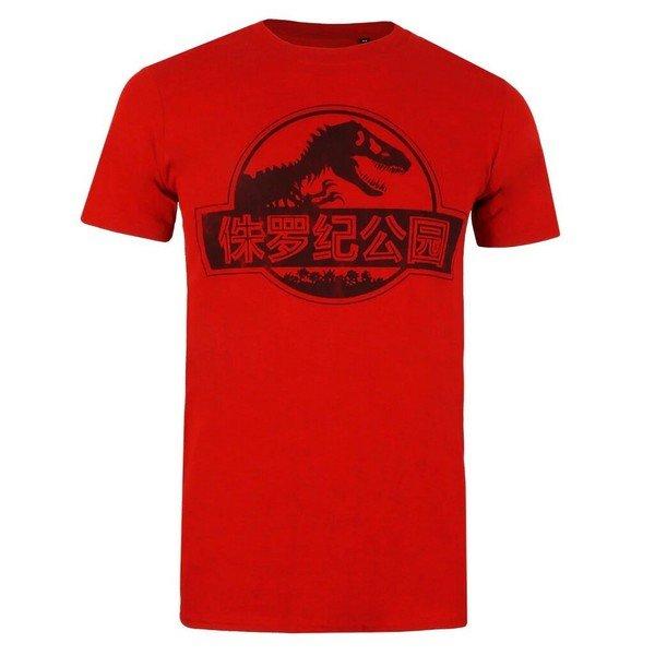 Tshirt Herren Rot Bunt M von Jurassic Park