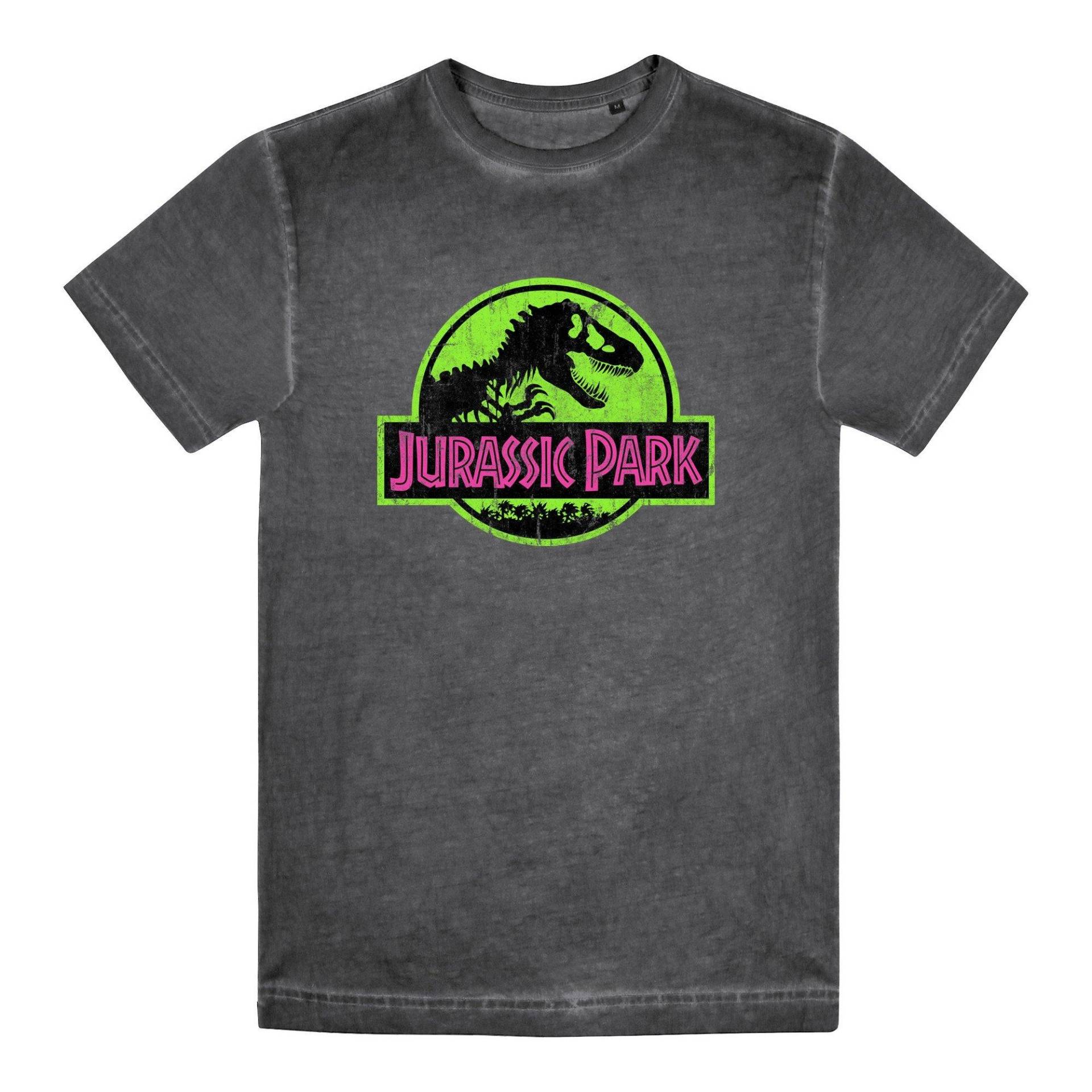 Tshirt Neon Herren Schwarz L von Jurassic Park